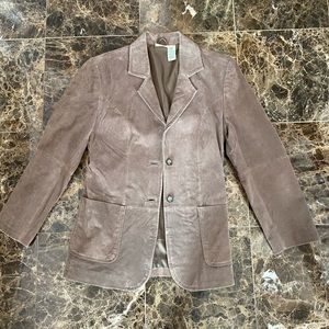 New St. John’s Bay Genuine Brown Suede Women’s Jacket Size L